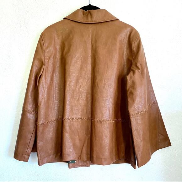 Anthropologie Hayden Embroidered Vegan Leather Jacket Size XS - Picture 8 of 8